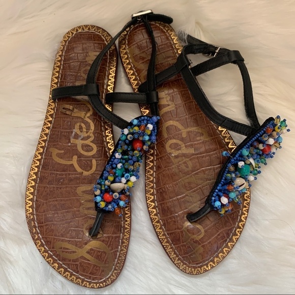 SAM Edelman Gabrielle Beaded Sandals Sz 6 Women’s - Picture 10 of 11
